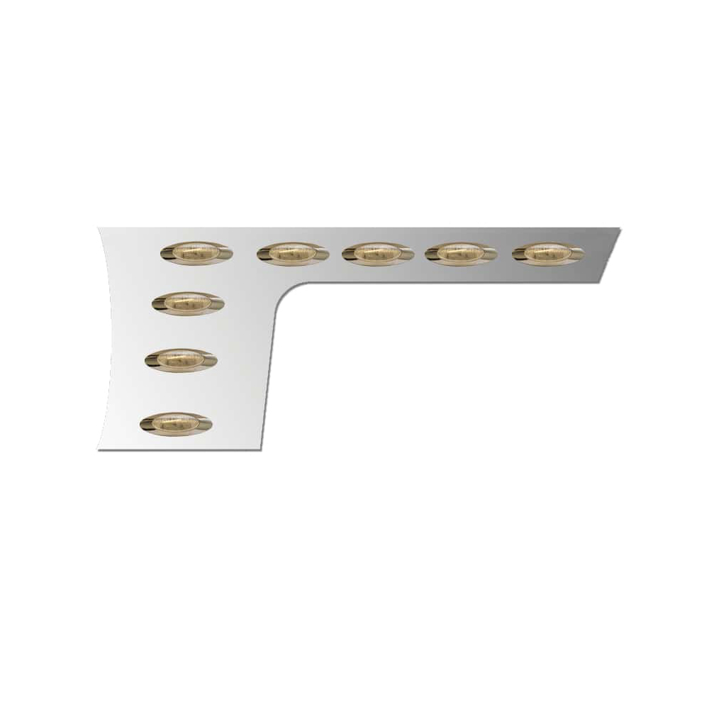 Peterbilt Cab & Wide 6" Replacement Panels with 8 Granite Light Holes
