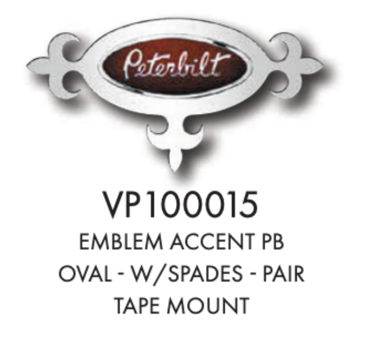 Peterbilt Oval Emblem Accent With Spades logo