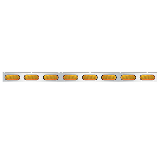 Bumper Light Brackets With Eight 6 Inch Oval Amber LEDs