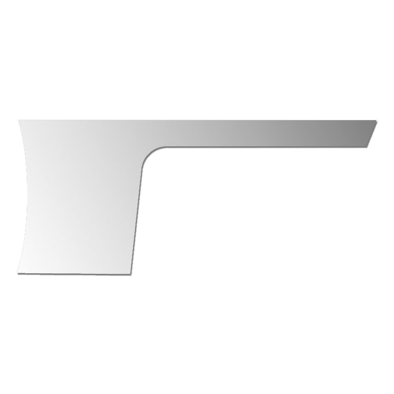 Peterbilt 389 4 Inch Straight Rear Edge Wide 1 pc Small Replacement Cab Replacement Panel