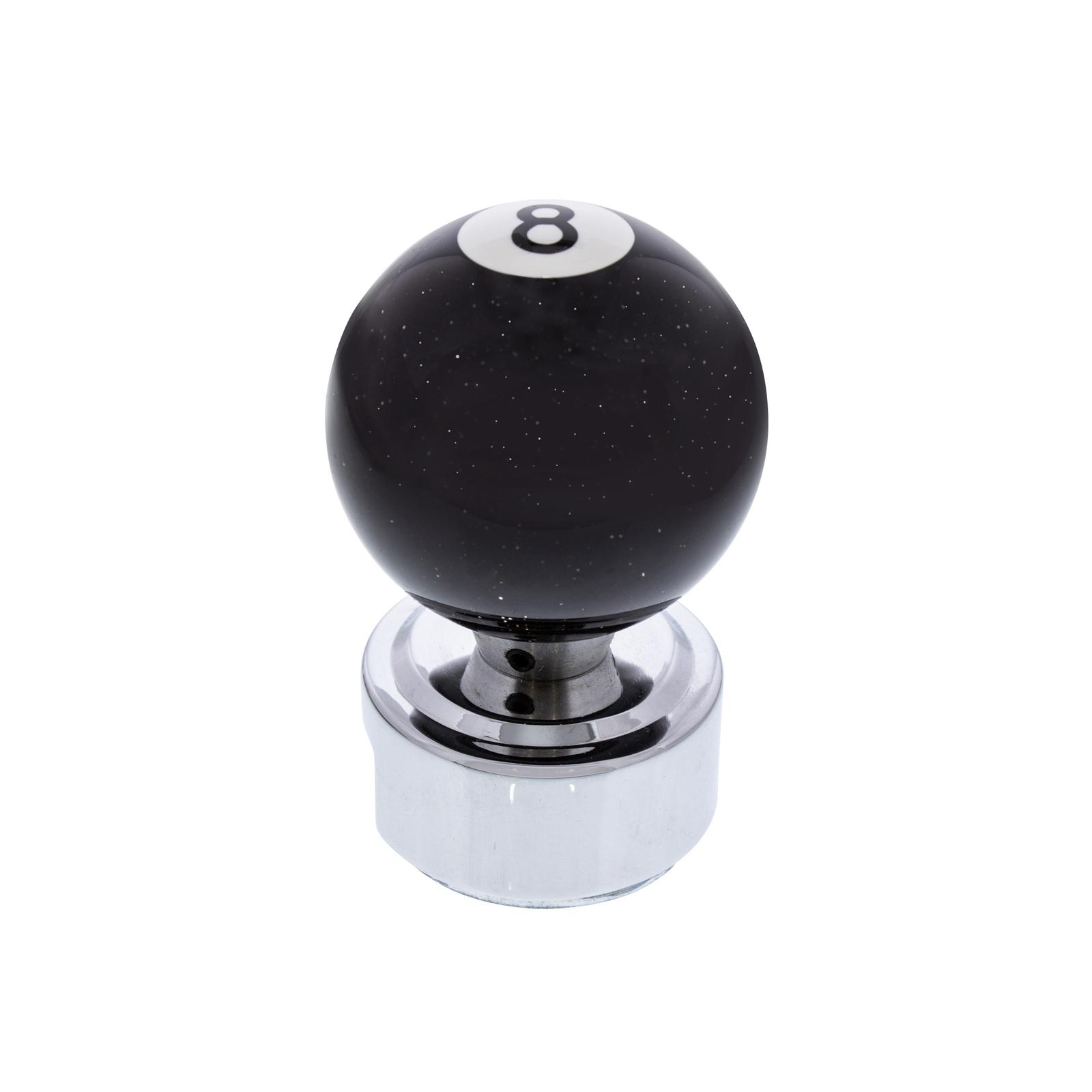 Number 8 Pool Ball Gearshift Knob With Glitter For 13/15/18 Speed Eaton Style Shifters