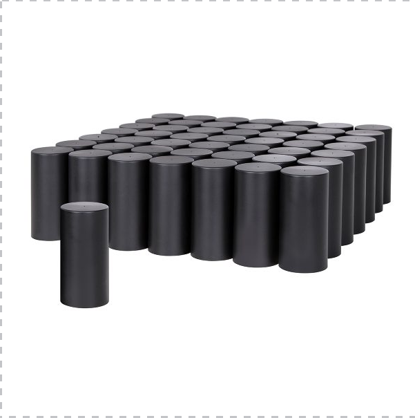 33mm x 4-1/4" Tall Cylinder Nut Cover - Thread-On (60 Pack)