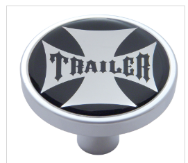 "Trailer" Short Air Valve Knob - Maltese Cross Sticker