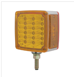 39 LED Reflector Double Face Turn Signal Light -  Amber & Red LED/Amber & Red Lens