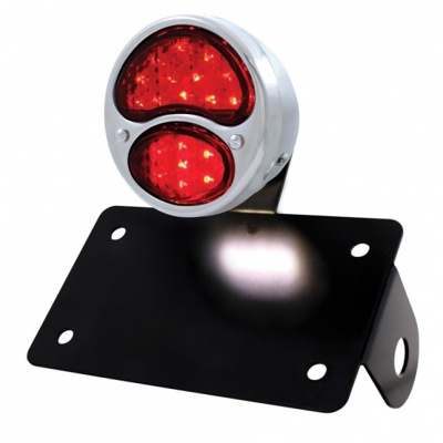 SS 1928 Ford Model A Style LED Tail Light Assembly With Horizontal Mounting Bracket SS 1928 Ford Model A Style LED Tail Light Assembly With Horizontal Mounting Bracket