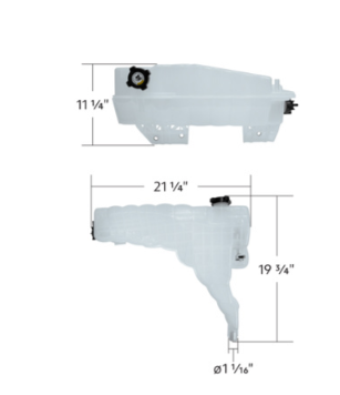 Pressurized Coolant Reservoir & Coolant Level Sensor For 2017-2021 Kenworth T680 Pressurized Coolant Reservoir & Coolant Level Sensor For 2017-2021 Kenworth T680
