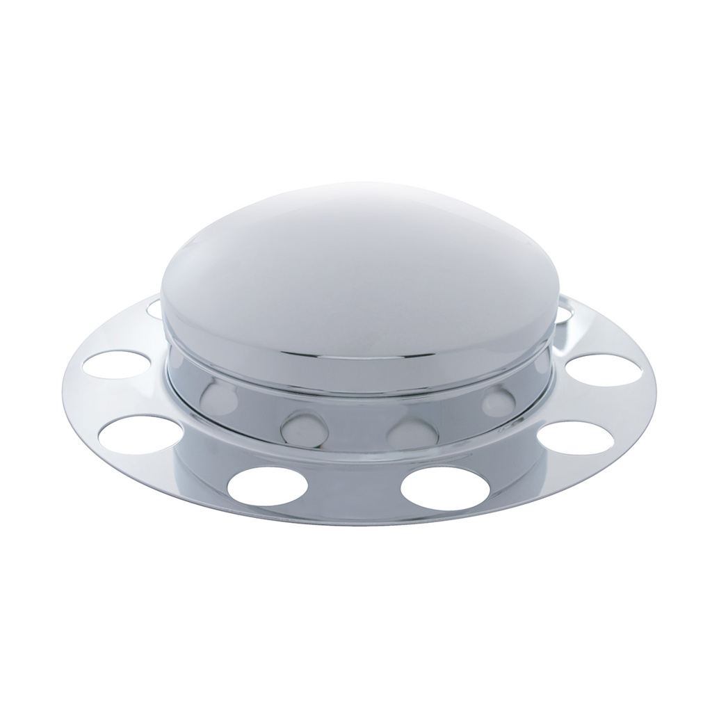 Chrome Dome Front Axle Cover 3PC Kit For Aluminum Wheel Chrome Dome Front Axle Cover 3PC Kit For Aluminum Wheel