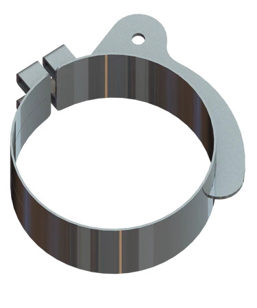 Copy of Lincoln Chrome Bottom Clamp 7" - Fits Freightliner Coronado and Columbia With Side Cab Exhaust