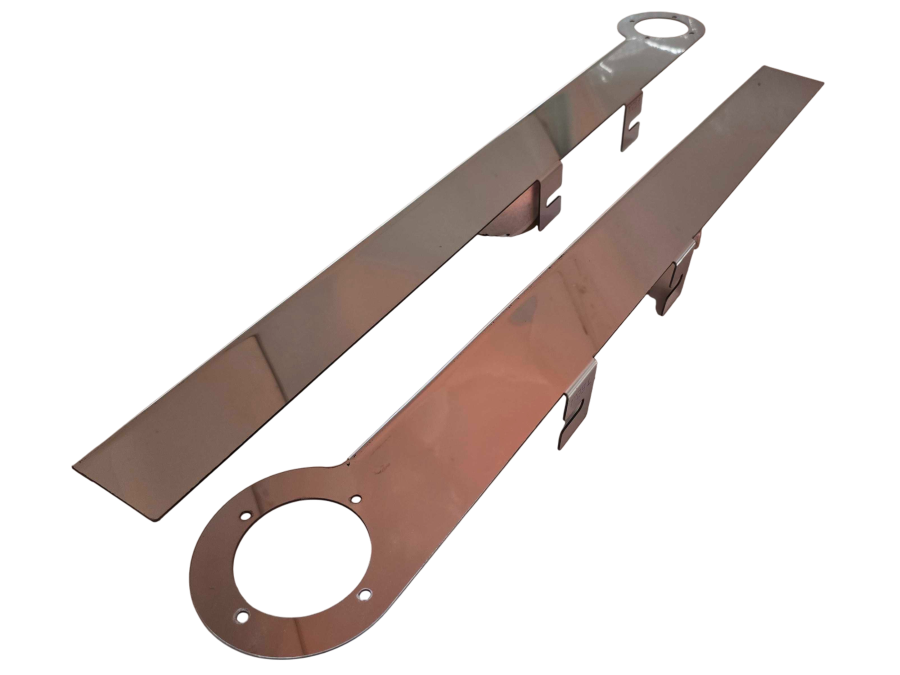 Rear Kenworth W900 Extended Square Top Air Cleaner Bracket  Rounded Bottom  32” (Pair)