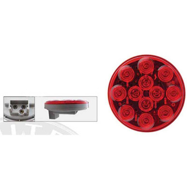 Luces Traseras Para Remolque Partsam - 4 Pulgadas, Rojo, 12 LED, Función Stop/turn/tail, Selladas, 12V