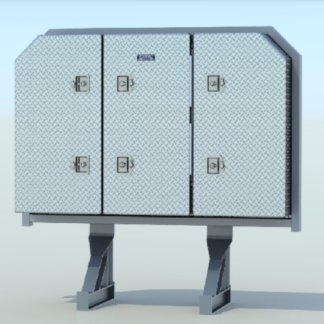 Custom 3 Door Headache Rack with Checker Finish - Chrome World Trucks