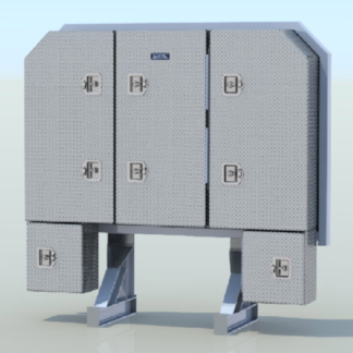 5 Door Smooth Headache Rack With Door at the Bottom - Chrome World Trucks