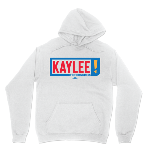 Kaylee For Congress (White Pullover Hoodie)