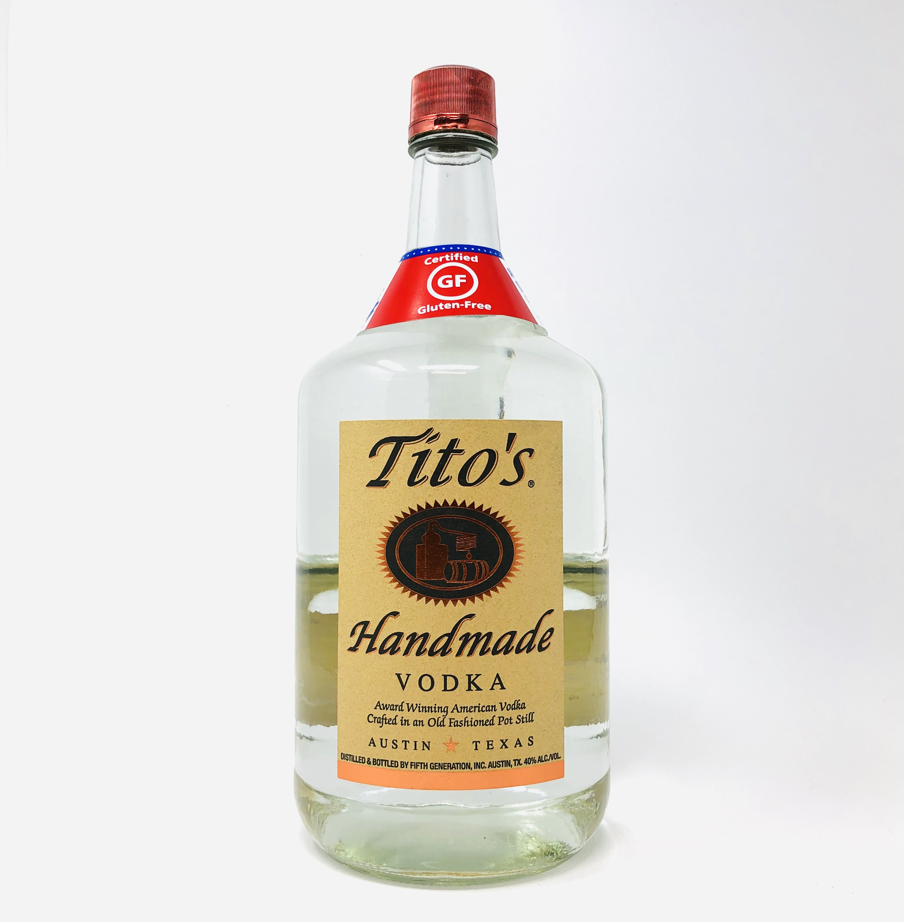 Tito's Handmade Vodka, 1.75 L, 40% ABV 