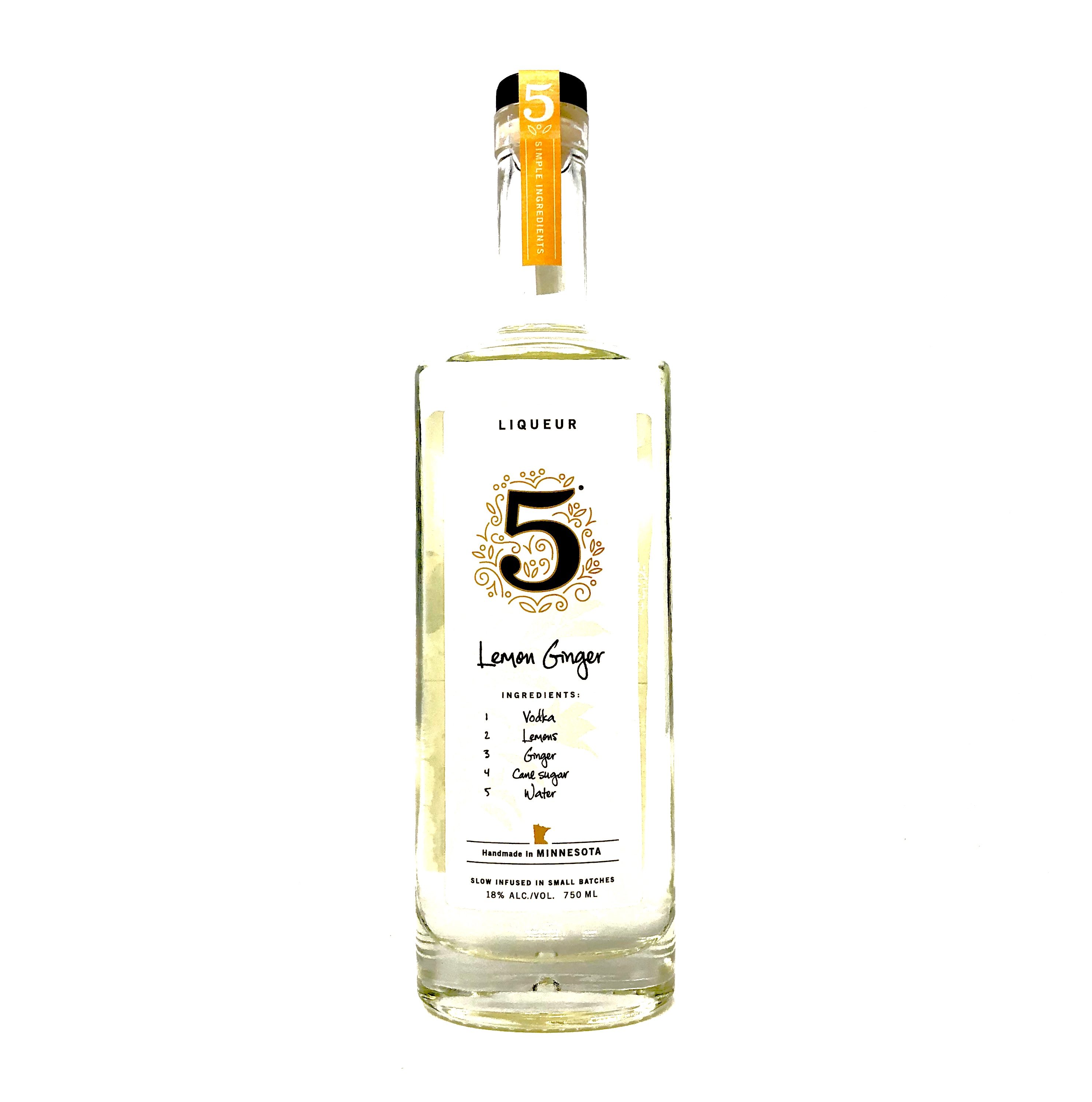 5 LEMON GINGER LIQUEUR 750ML