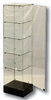 Frameless 18"w x 18"d x 72" Showcase Tower with Swinging Door