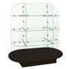 Oval Glass Cube Gondola Display 54"l x 30"w x 55"h
