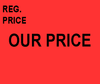 Red Removable "Reg Price/Our Price" Labels for Monarch(R) 1136 Label Gun - per sleeve of 8 rolls