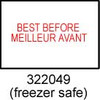 T92049 Best Before (Freezer Safe) Labels for use with Avery Dennison 210 Two Line Labeler