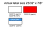 T06206 Red Permanent Labels for use with Avery Dennison 106 One Line Labeler