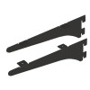 12" Matte Black Regular Duty System X Wood Shelf Brackets per pair