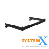 24" x 13" x 1-1/2" U-Bar System X Matte Black Steel U-Bar