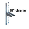 10" Polished Chrome System X Wood Shelf Brackets