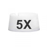 5X Size Markers White with Black Print