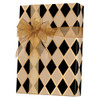 24" x 200' Black Diamonds/Kraft Gift Wrap