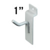 1" white Slatwall Hooks - ea.