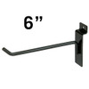 6" black Slatwall Hooks - ea.