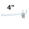 4" Lightweight Plastic Pegboard/Slatwall Hook-White ea.