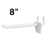 8" Lightweight Plastic Pegboard/Slatwall Hook-White