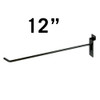 12" black Slatwall Hooks - ea.