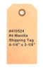 #4 Manilla Shipping Tags - 4-1/4" x 2-1/8" per 1000