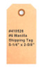 #8 Manilla Shipping Tags 6-1/4" x 3-1/8" per 1000