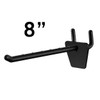 8" Lightweight Plastic Pegboard/Slatwall Hook-Black
