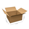 #125 - 13-3/4"l x 12-5/8"w x 6-2/3"h Corrugated Kraft Shipping Box