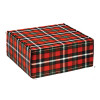 9"w x 9"d x 4"h Christmas Plaid Decorative Mailer