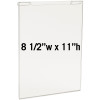 Acrylic 8-1/2"w x 11"h Sign Holder for Slatwall/Gridwall