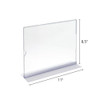 11"w x 8.5"h Side Loading Acrylic Straight Sign Holder
