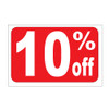 10% red/white 7x11' Cardstock Sign Card