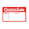 7x11' Write on/ Wipe off "Clearance Sale" Sign Card