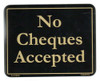 *No Cheques Accepted Single sided Plastic Policy Card 7"w x 5-1/2"h - ea.