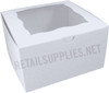 7" x 7" x 4" Premium White Coated Cupcake Bakery Box With Window 4 Regular Cup Size per 100