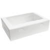 14" x 10" x 4" Premium White Coated Cupcake Bakery Box With Window for 12 Cupcakes