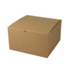 #64 Kraft Pinstripe Pop N Lock Giftware Box - 6"x6"x4"