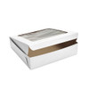 White Folding Window Pie/Bakery Box - 9" x 9" x 2-1/2"