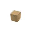 #33 Kraft Pinstripe Pop N' Lock Giftware Box - 3"x3"x3"