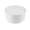 White Gloss Extra Large Round Rigid Boxes 9" diam. x 3/4"h - ea.